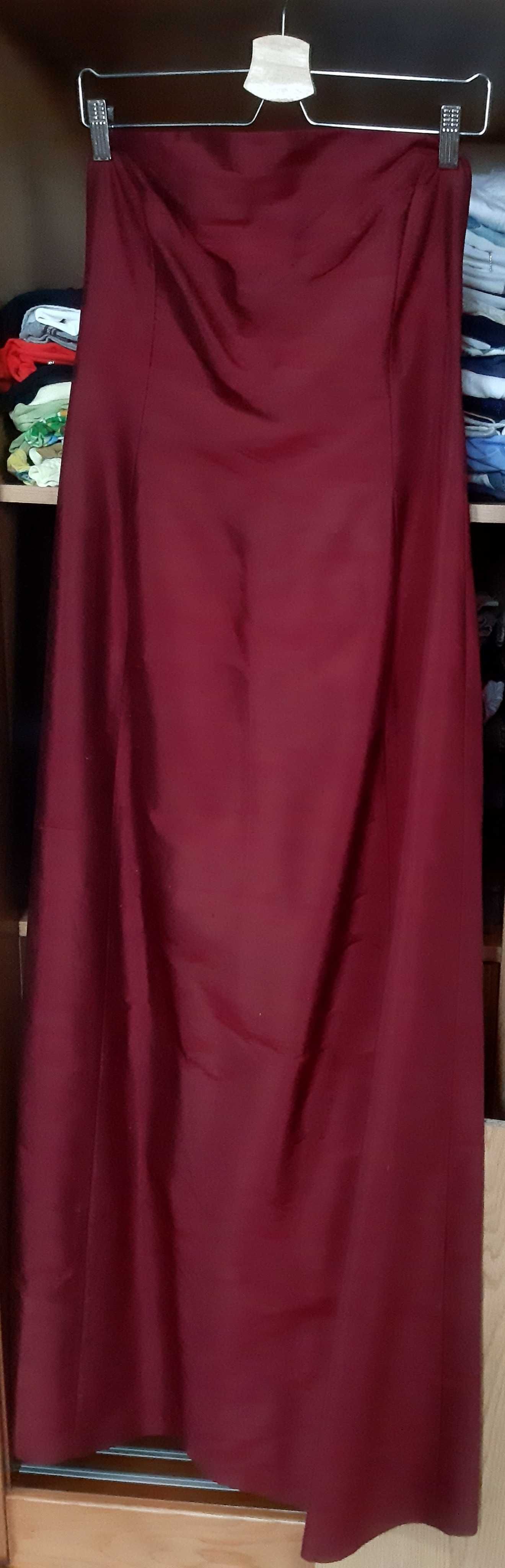 Vestido comprido seda selvagem