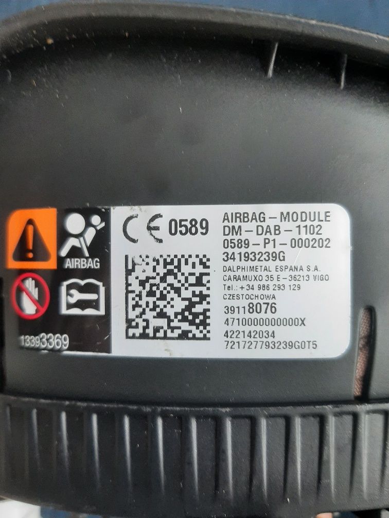 Poduszka airbag kierownicy