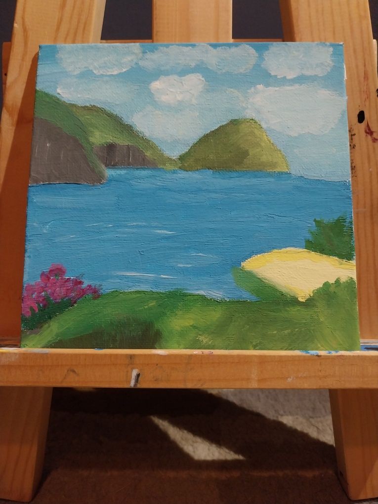 Jardim com vista para o mar