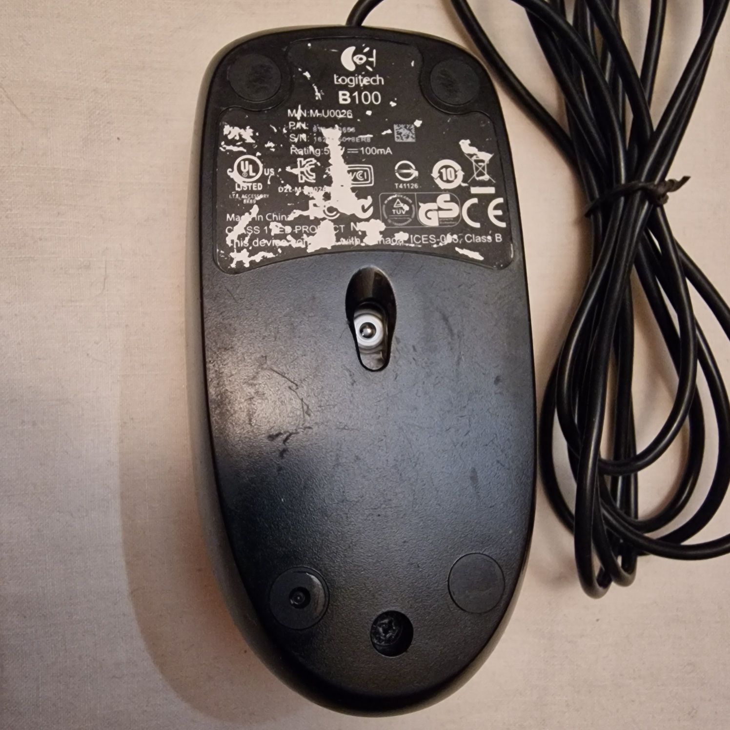 Мышь Logitech B100 Optical black