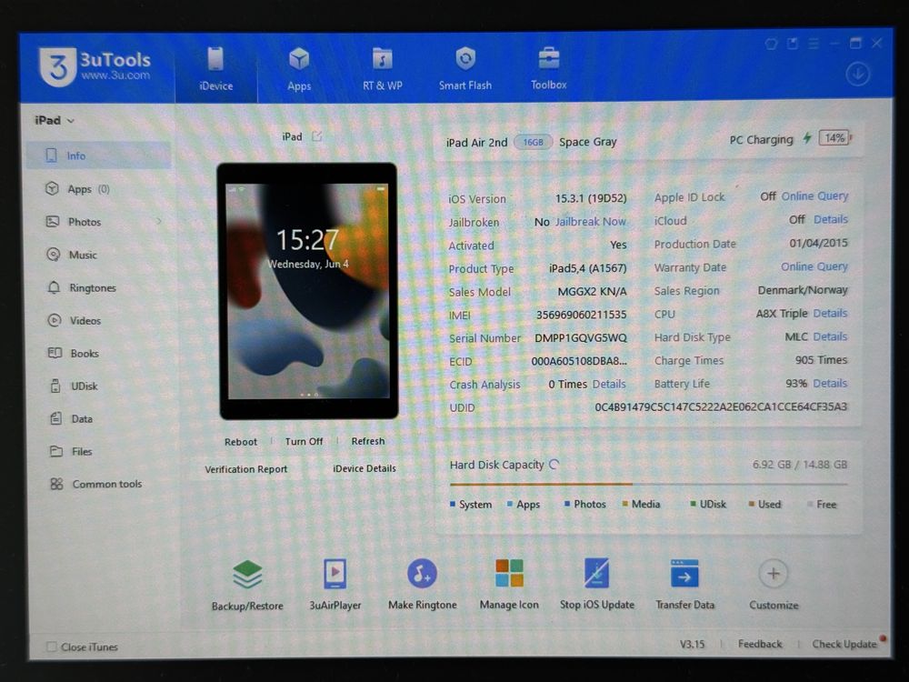 iPad Air 2 (A1567) 16GB - Cellular (LTE) - faktura VAT 23%