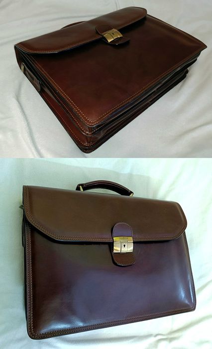 Портфель Gianni Conti Италия кожаный оригинал ручной работы большой