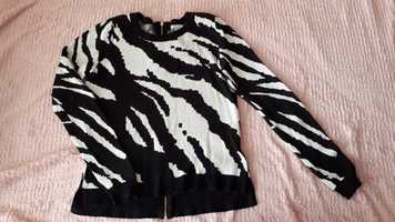 Sweter czarno-biały H&M S 36