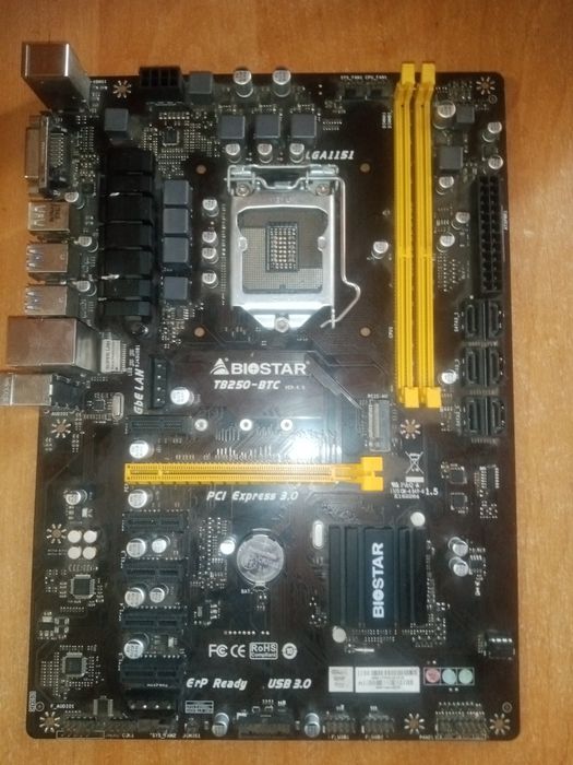 Biostar TB250-BTC Ver. 6.0 | плата на запчасти | повреждён сокет