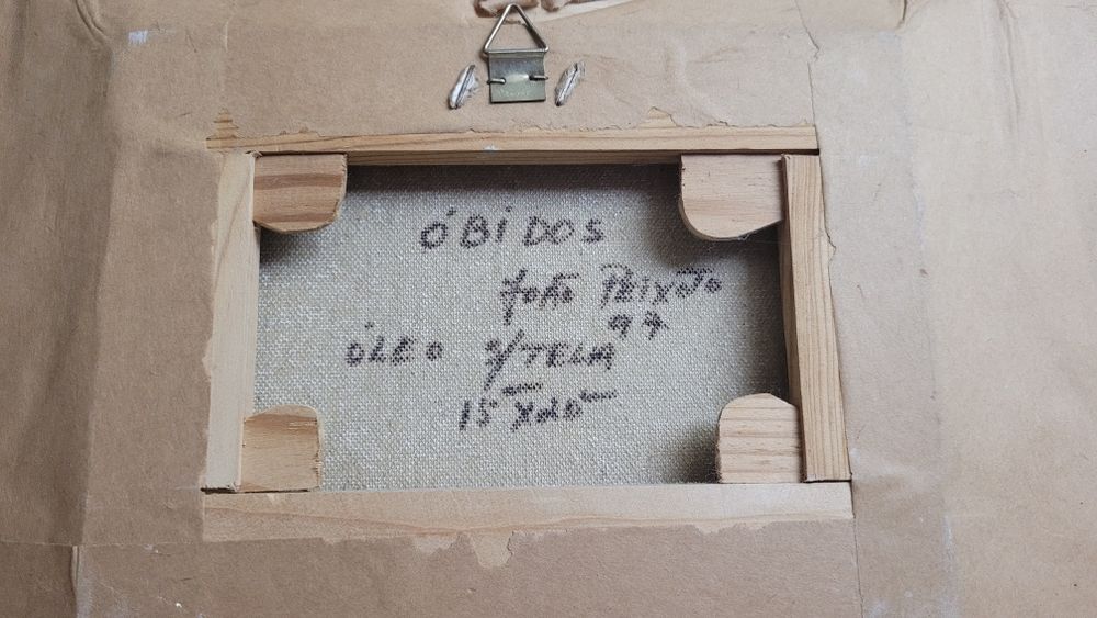 Quadro óleo sob tela João Peixoto emoldurado