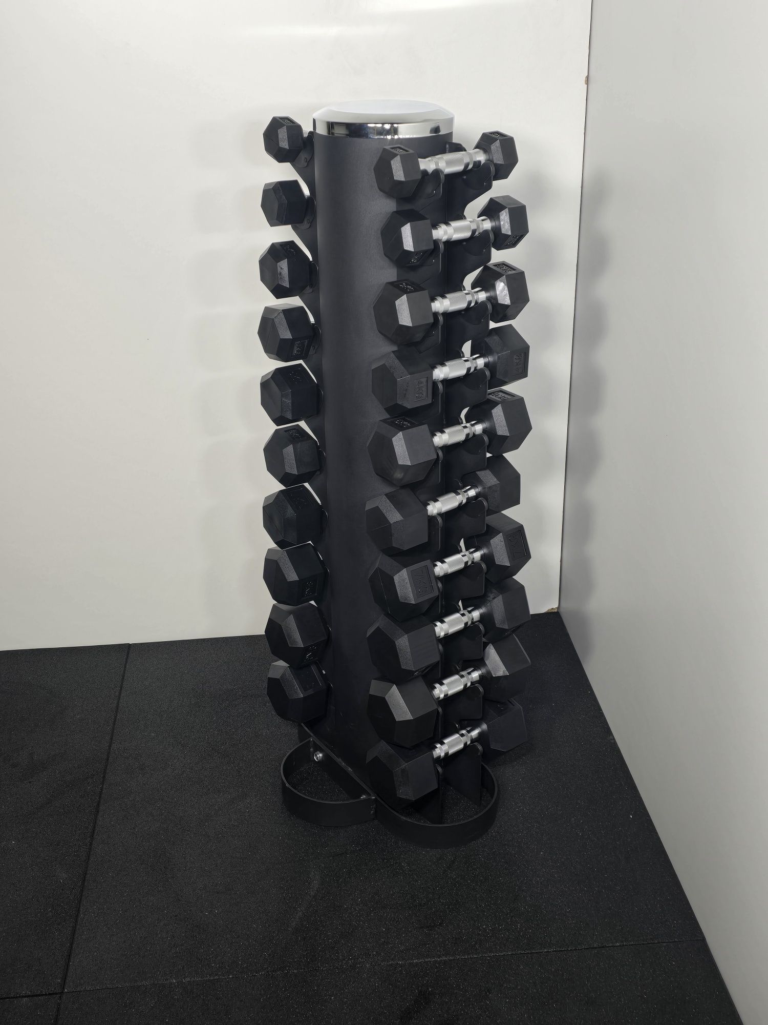 Zestaw hantli Hex od 1 kg.do 10 kg.ze stojakiem
