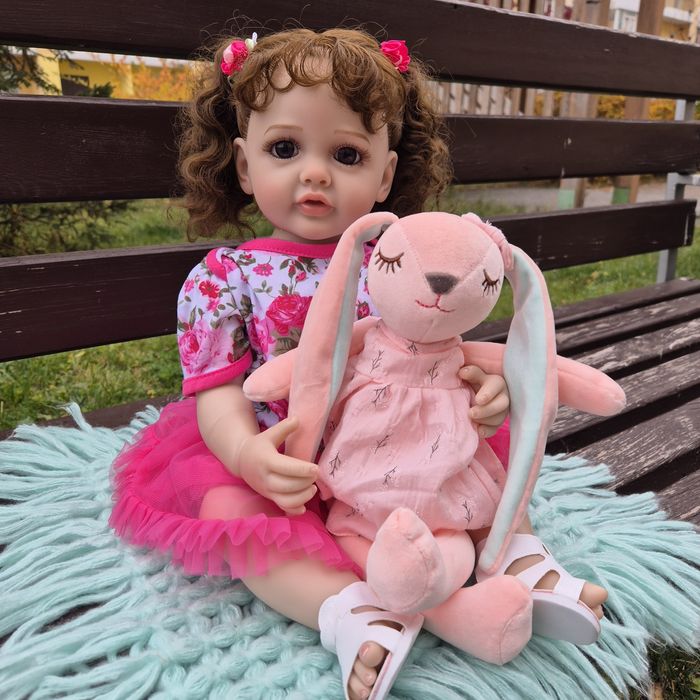 Реборн 55 см, вінілова,  Reborn кукла  Лялька