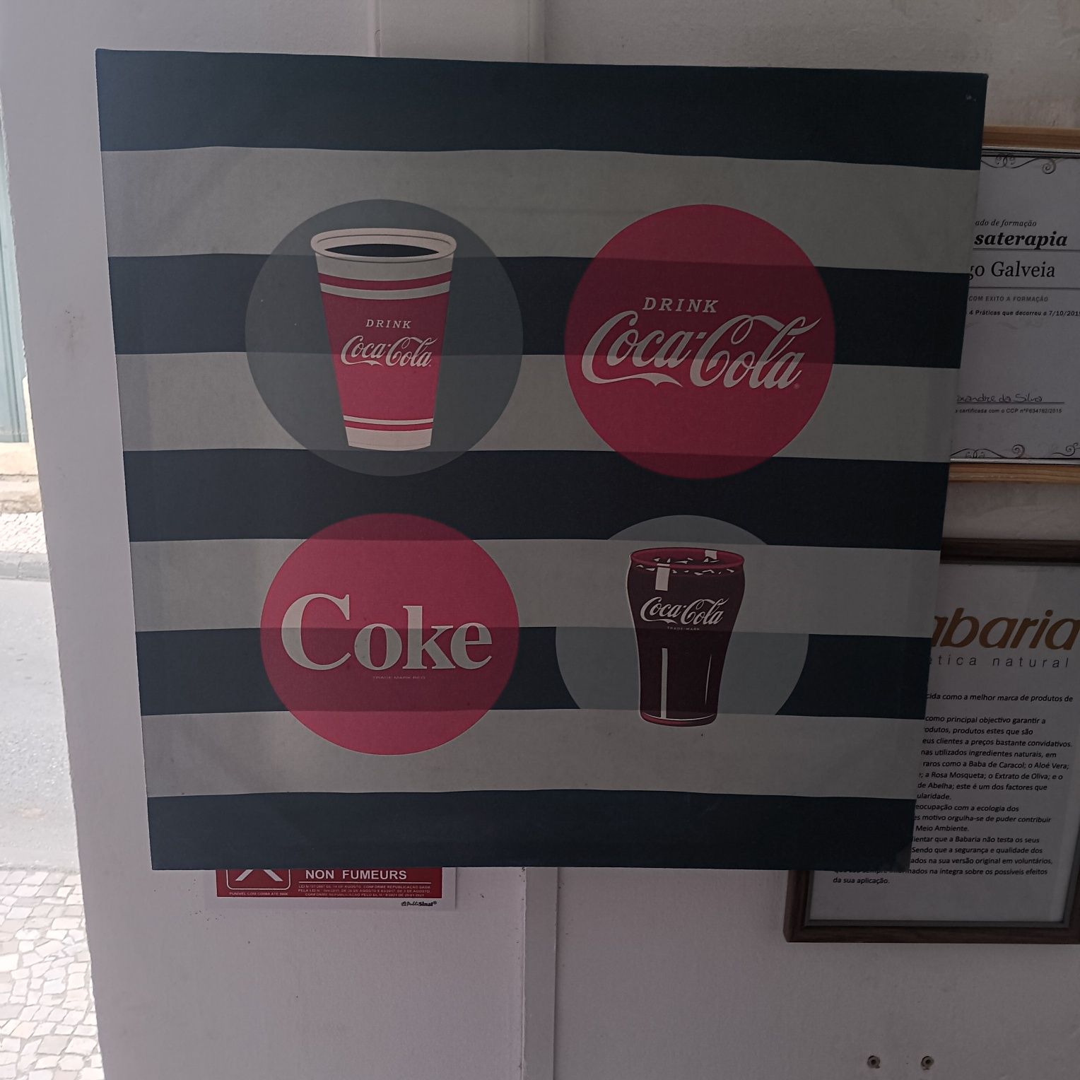 Quadro parede cocacola