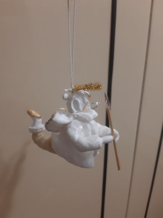 Ватная ёлочная игрушка "Ангел"