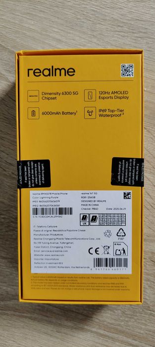 Sprzedam Nowy Realme 14T 5G 8/256GB CENA: 670 zł.