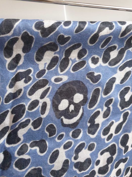 Niebieska chusta szalik apaszka panterka nowa z metką TK Maxx modal