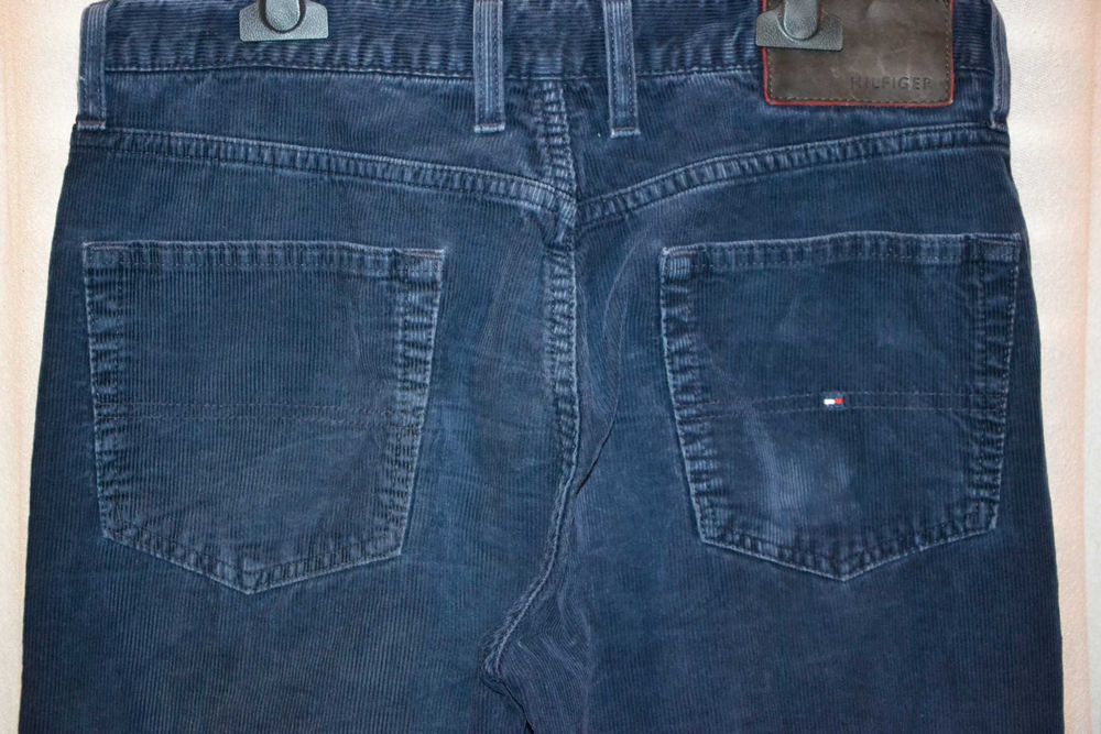 TOMMY HILFIGER Brooklyn Spodnie Sztruksowe Męskie W32 L34 Bawełna