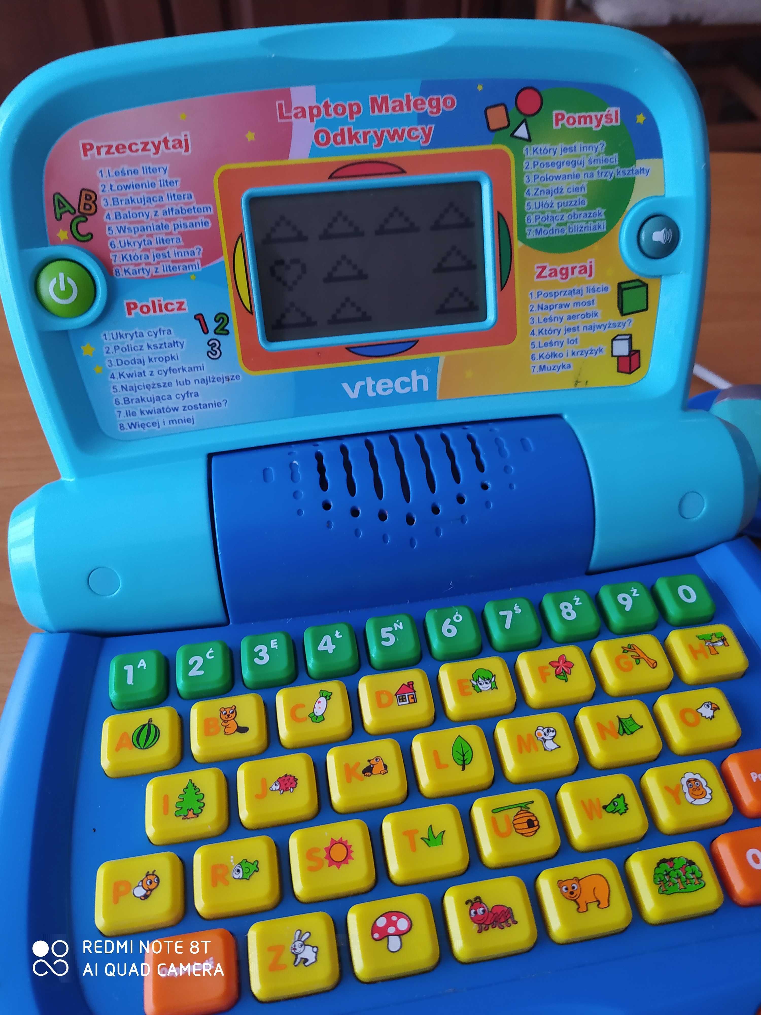 Laptop vtech j. polski + kierownica interaktywna