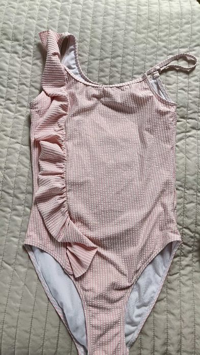 158 164 Reserved strój kąpielowy różowy falbanka