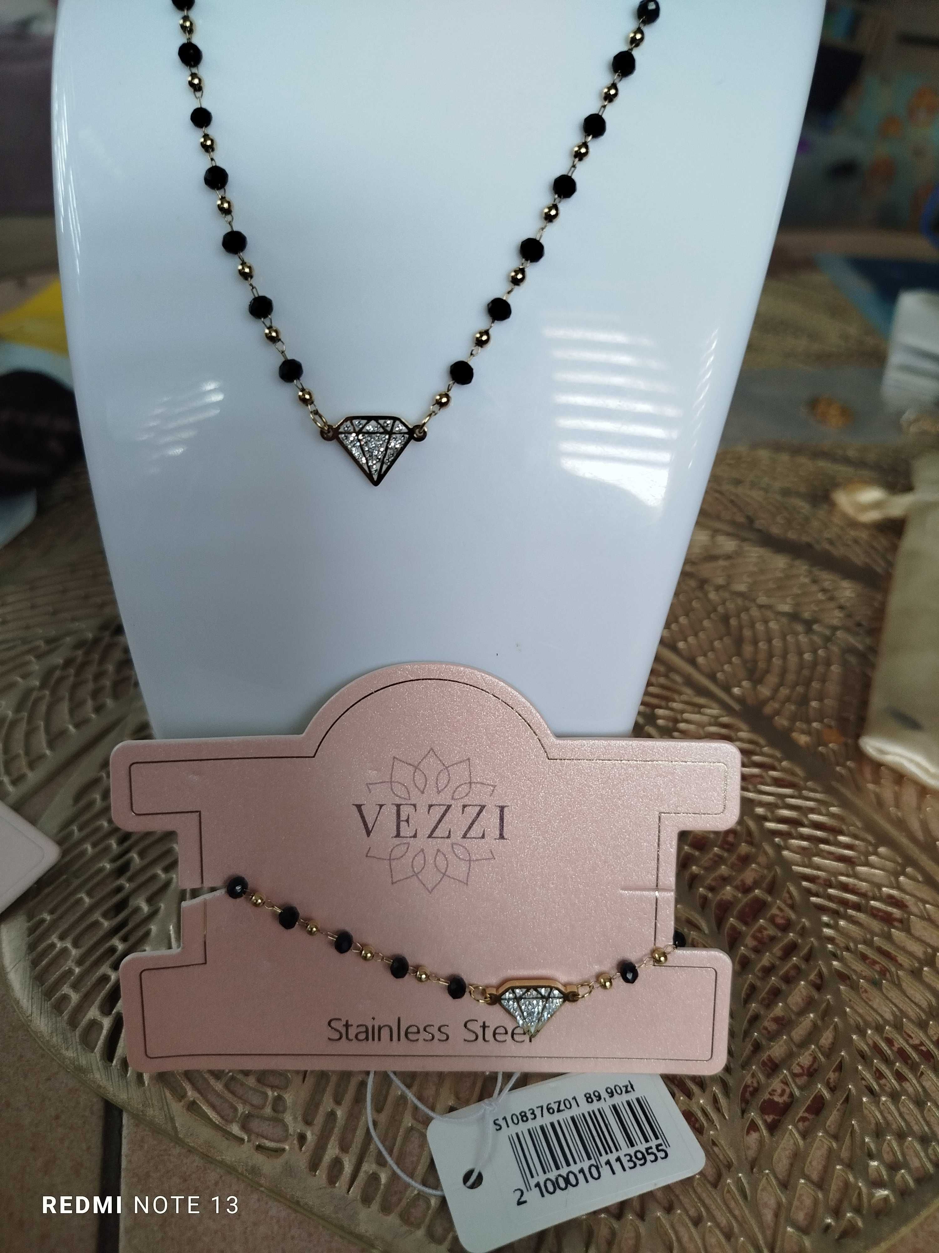 Naszyjnik i bransoletka z diamencikiem