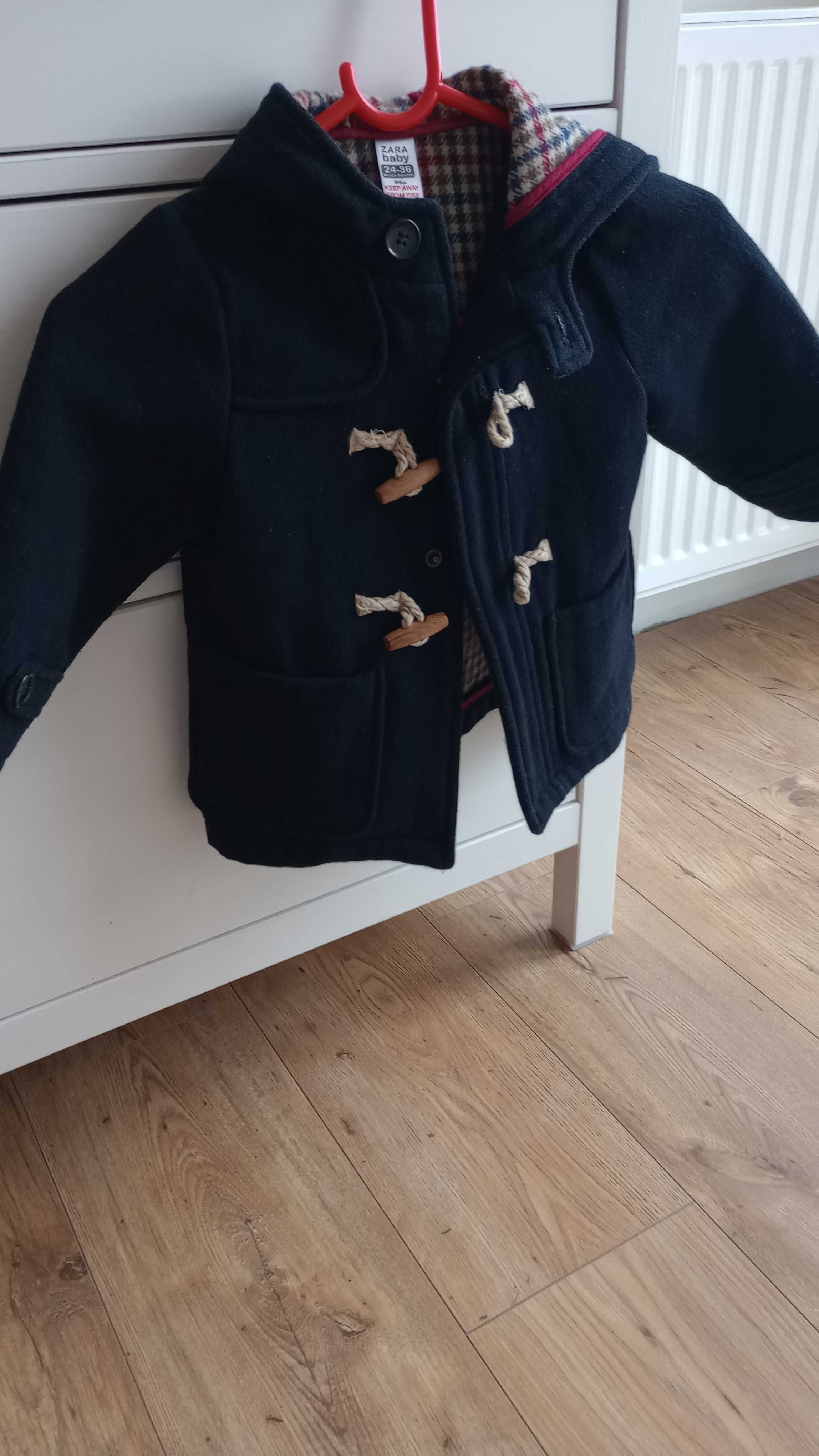 Płaszczyk Zara, 24-36 miesięcy, 50% wool, granatowy na wiosnę