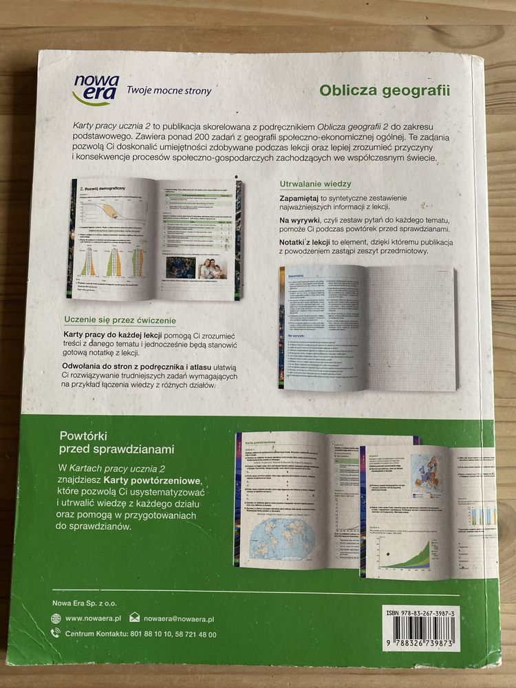 Oblicza geografii karty pracy klasa 2