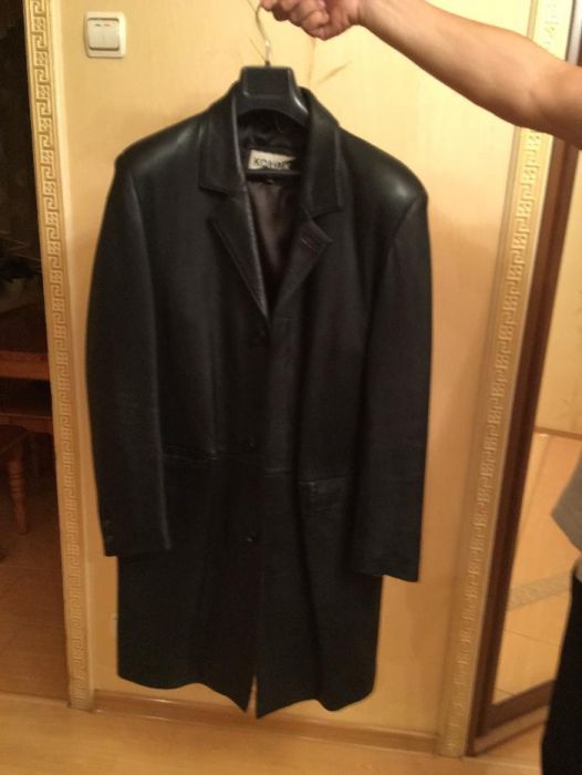 Мужское кожаное пальто Турция 46р.