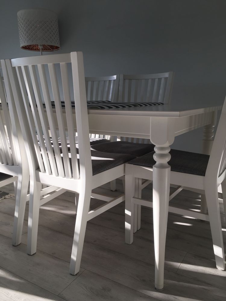 Stół rozkładany IKEA i 6 krzeseł