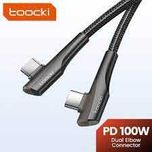 Toocki 1м Type-C ↔ Type-C кабель (90° кутовий штекер) 100w