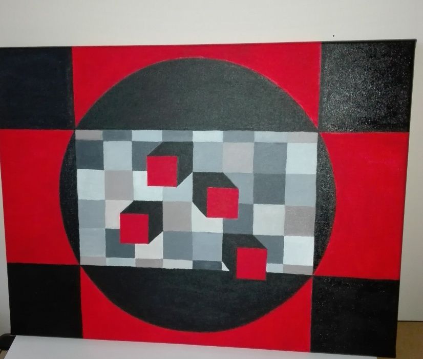 Obraz ręcznie malowany akryl na płótnie 30x40 drewno sosnowe