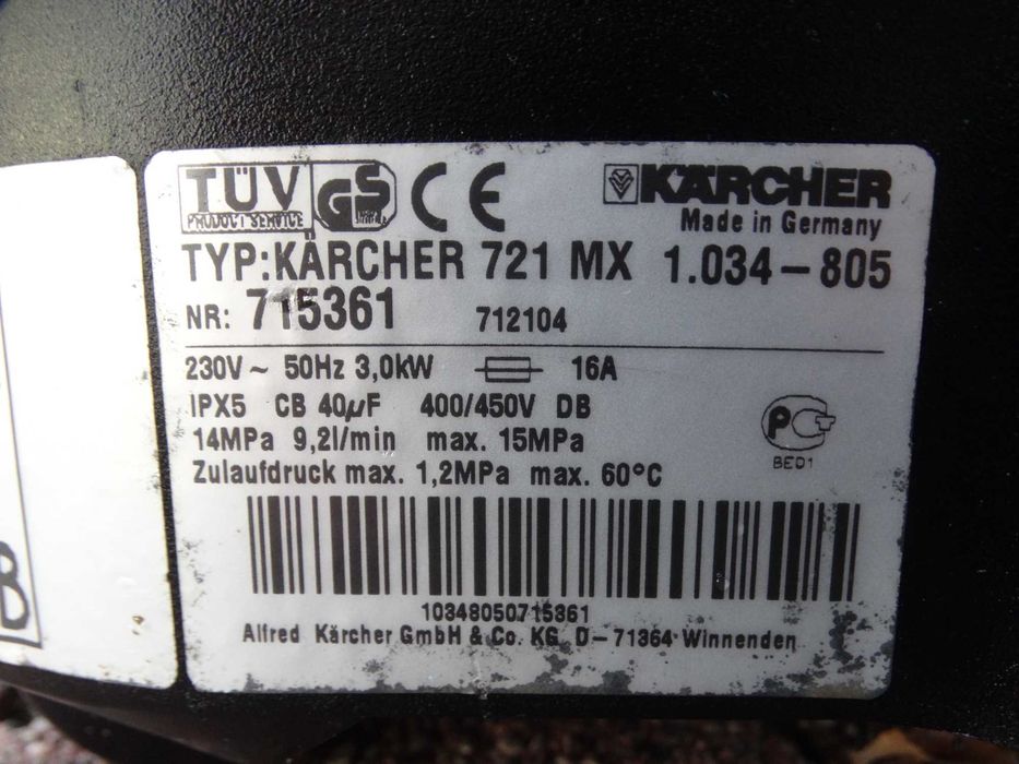 Myjka Ciśnieniowa Karcher 721 MX