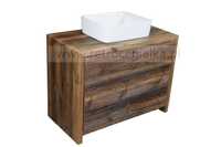 Szafka łazienkowa, stare drewno, dwie szuflady, przechodzące słoje