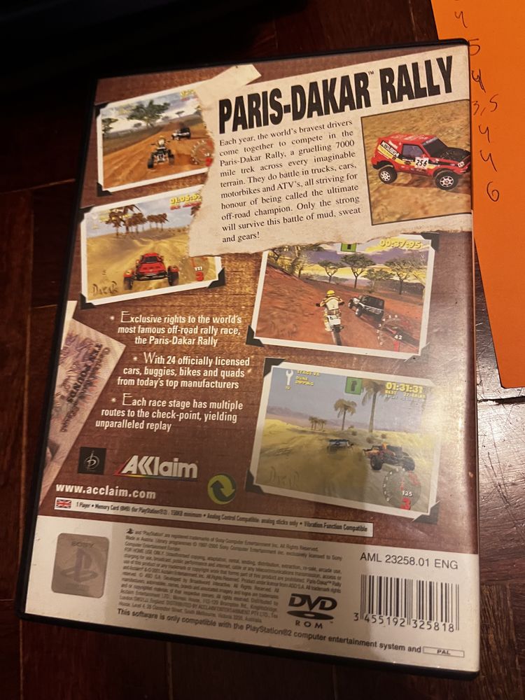 Paris dakar rally ps2