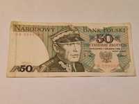 Banknot 50zł Karol Świerczewski 1988 rok ciekawa seria