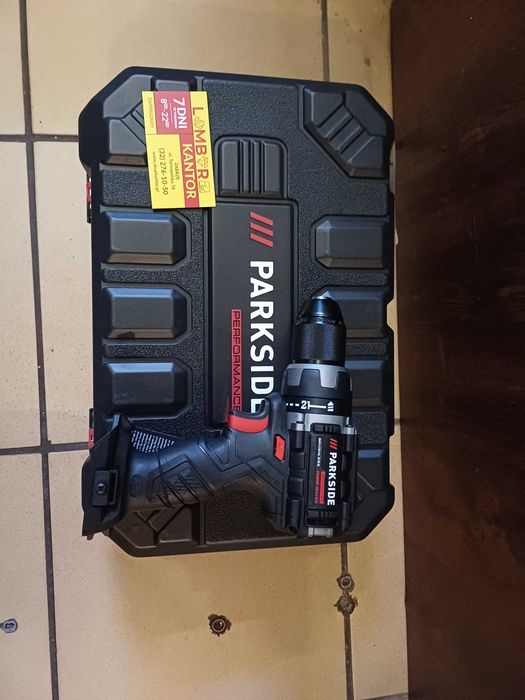 (104/24)Wkrętarka Parkside PABSP 20 Li C3+walizka Nowe!!
