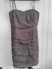 Sukienka 38 M Reserved elegancka beżowa