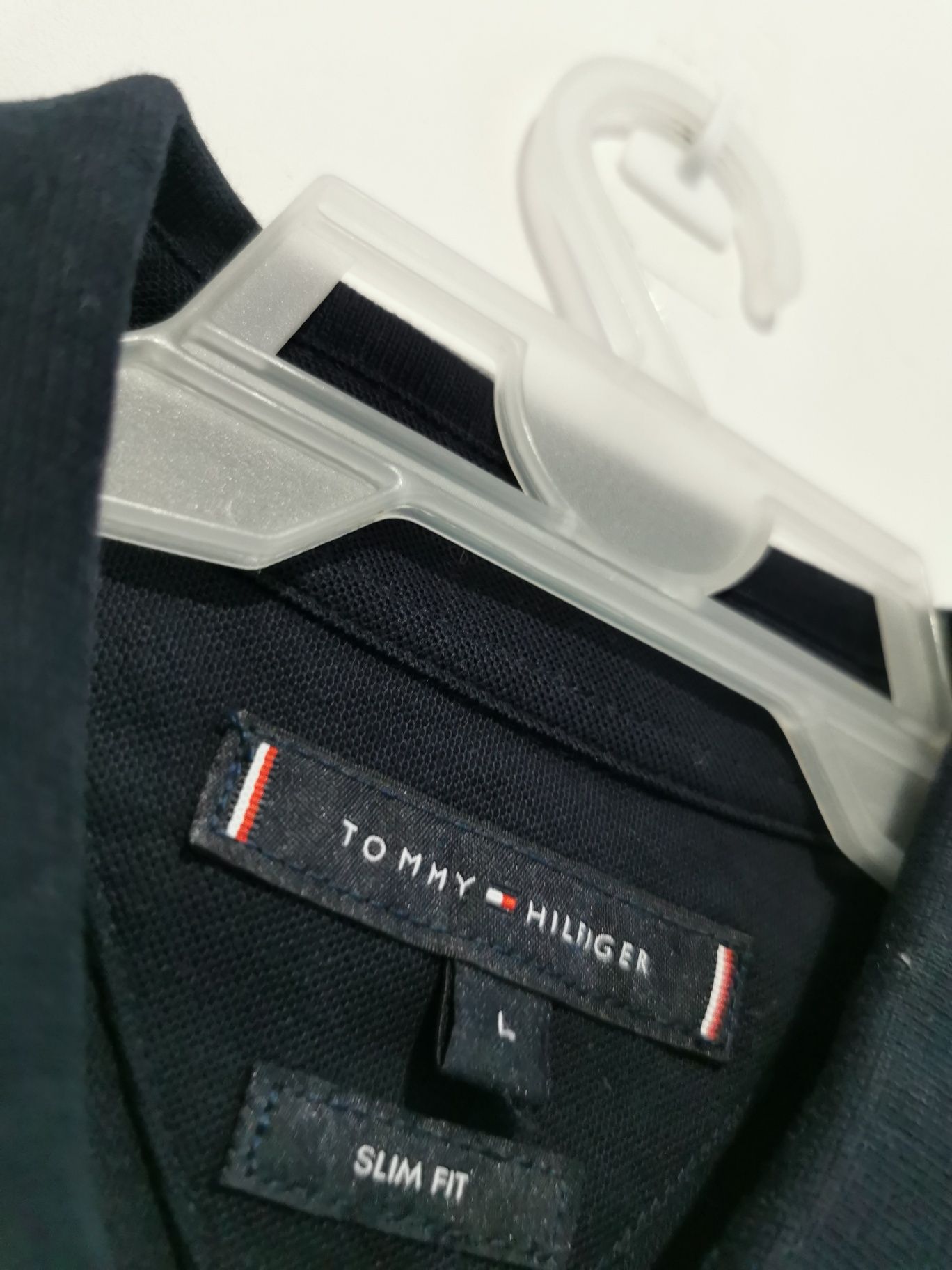 Tommy Hilfiger polo t-shirt koszulka krótki rękaw sportowa slim fit L