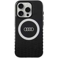 Etui Audi IML Big Logo MagSafe do iPhone 15 Pro 6.1" - Czarny