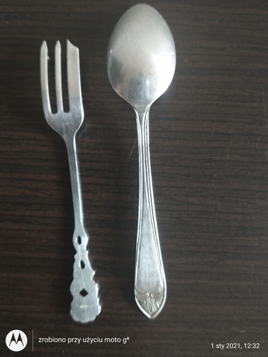 Posrebrzane łyżeczki i widelczyki PRL