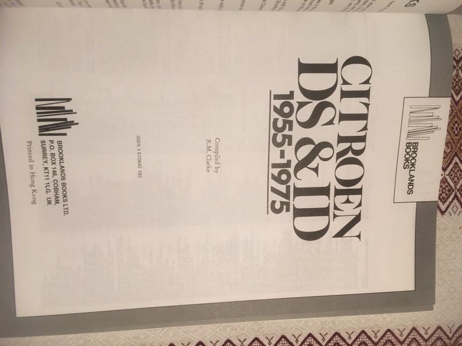 CITROEN DS & ID Brooklands Books książka motoryzacyjna