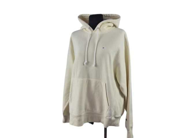 Bluza Champion Oversize L/XL Hoodie Jasnożółta Stan BDB Streetwear
