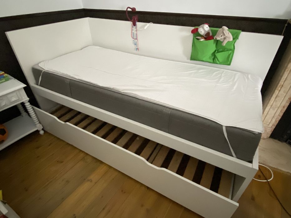 Cama solteiro com gavetao e 1 Colchão