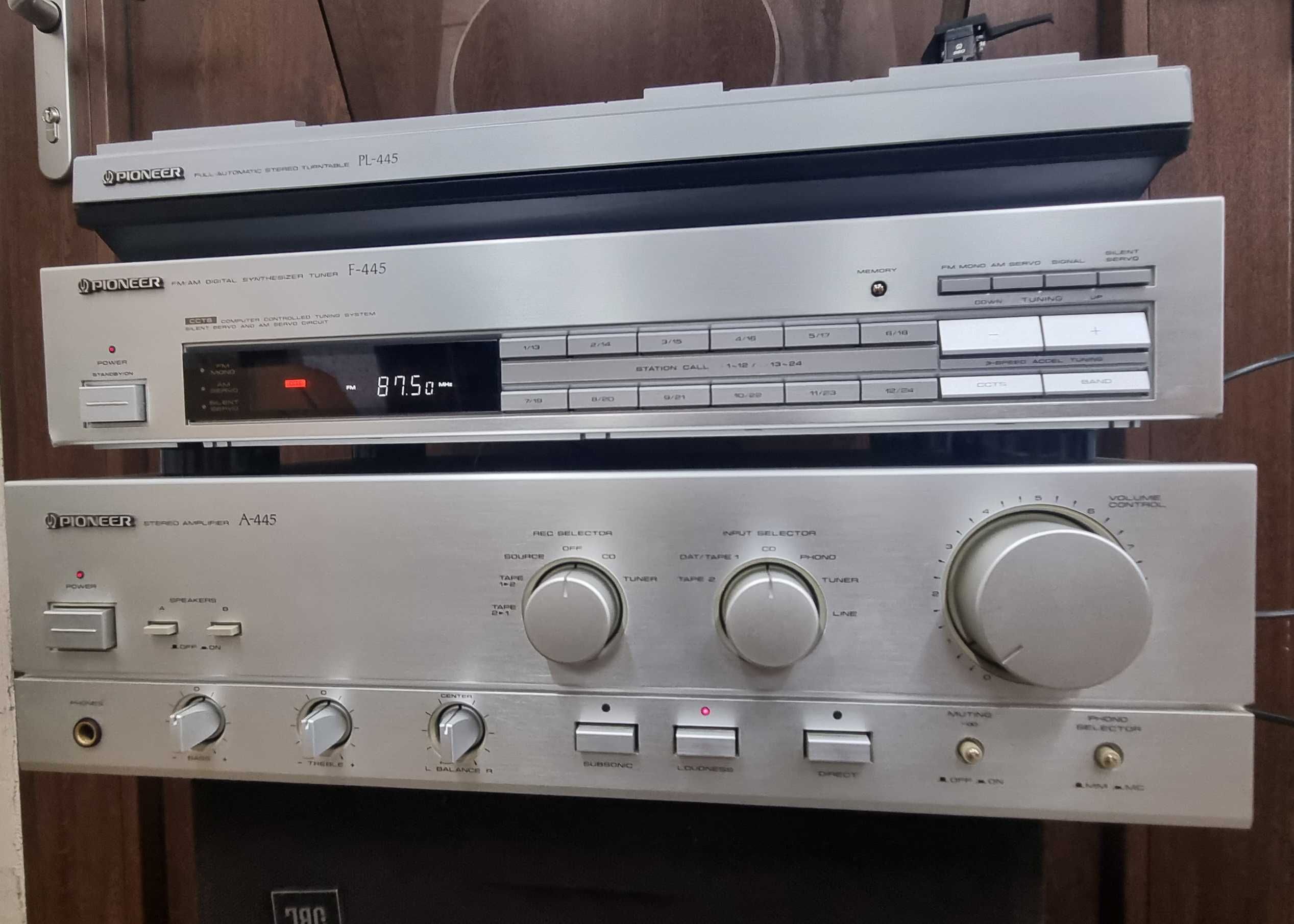 Wzmacniacz Pioneer 445 tuner 445 gramofon 445