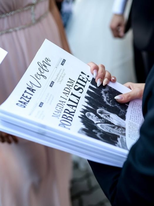 Gazeta Weselna, pamiątka weselna, druk, przesyłka, GAZETKA,