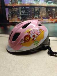 Kask rowerowy dla dziewczynki jasny różowy Xs 46-53cm