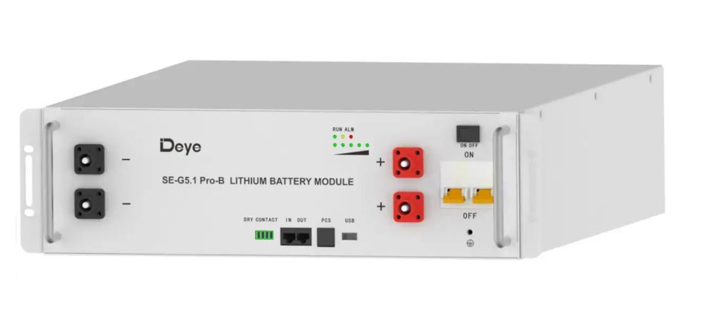В наявності DEYE SE-G5.1PRO-B (LIFEPO4 51,2V 100AH)