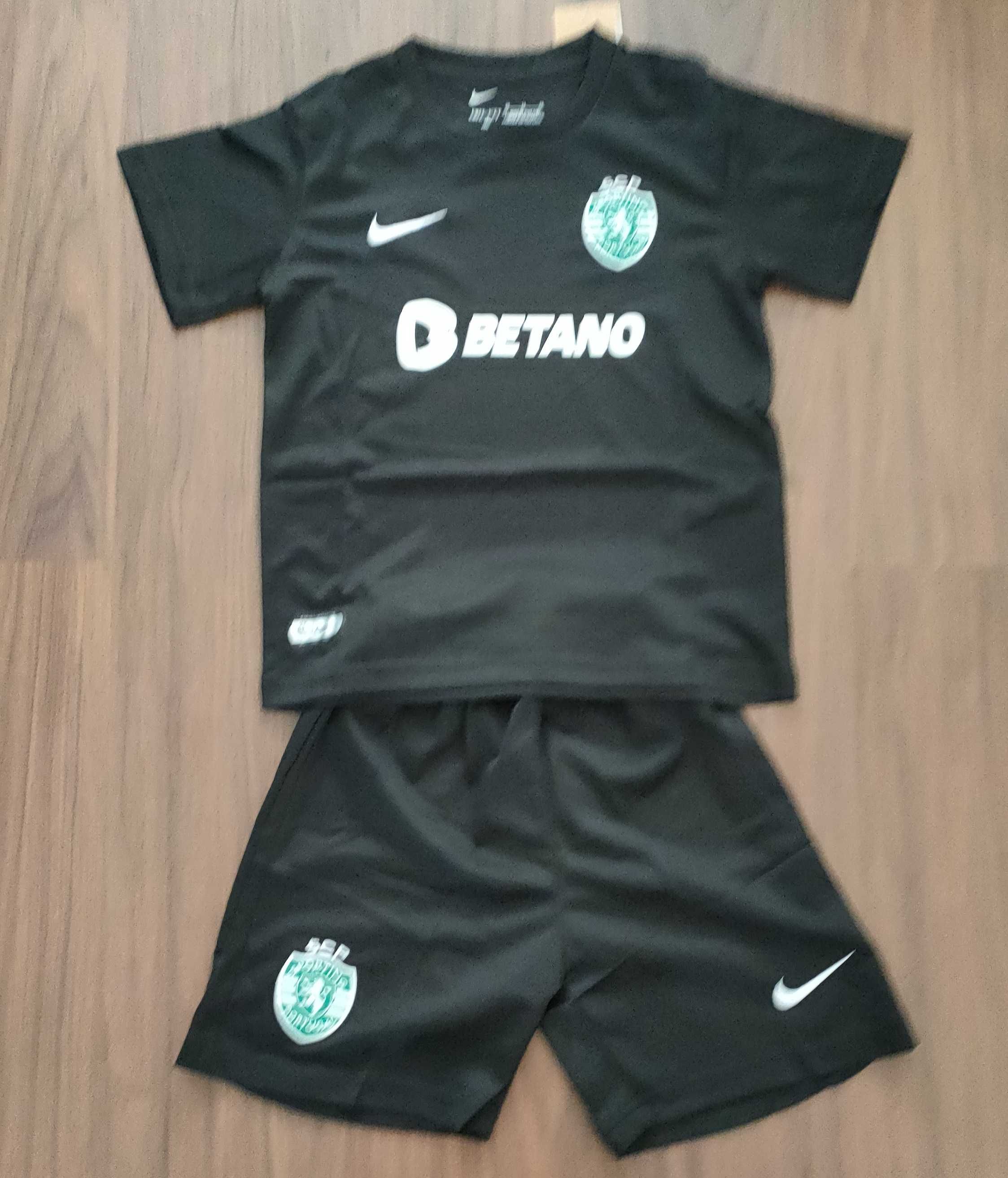 Conjuntos criança camisola mais calções Sporting