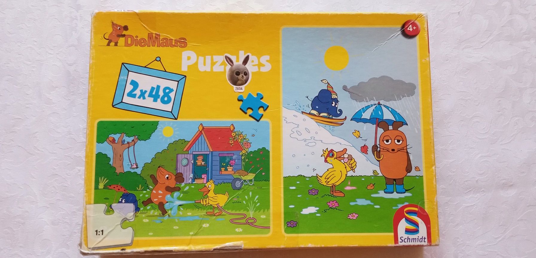 puzzle, myszka, Die Maus, 2w1, układanka, zwierzątka