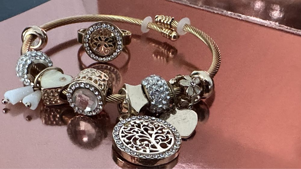 Bransoletka+pierscionek, komplet biżuterii