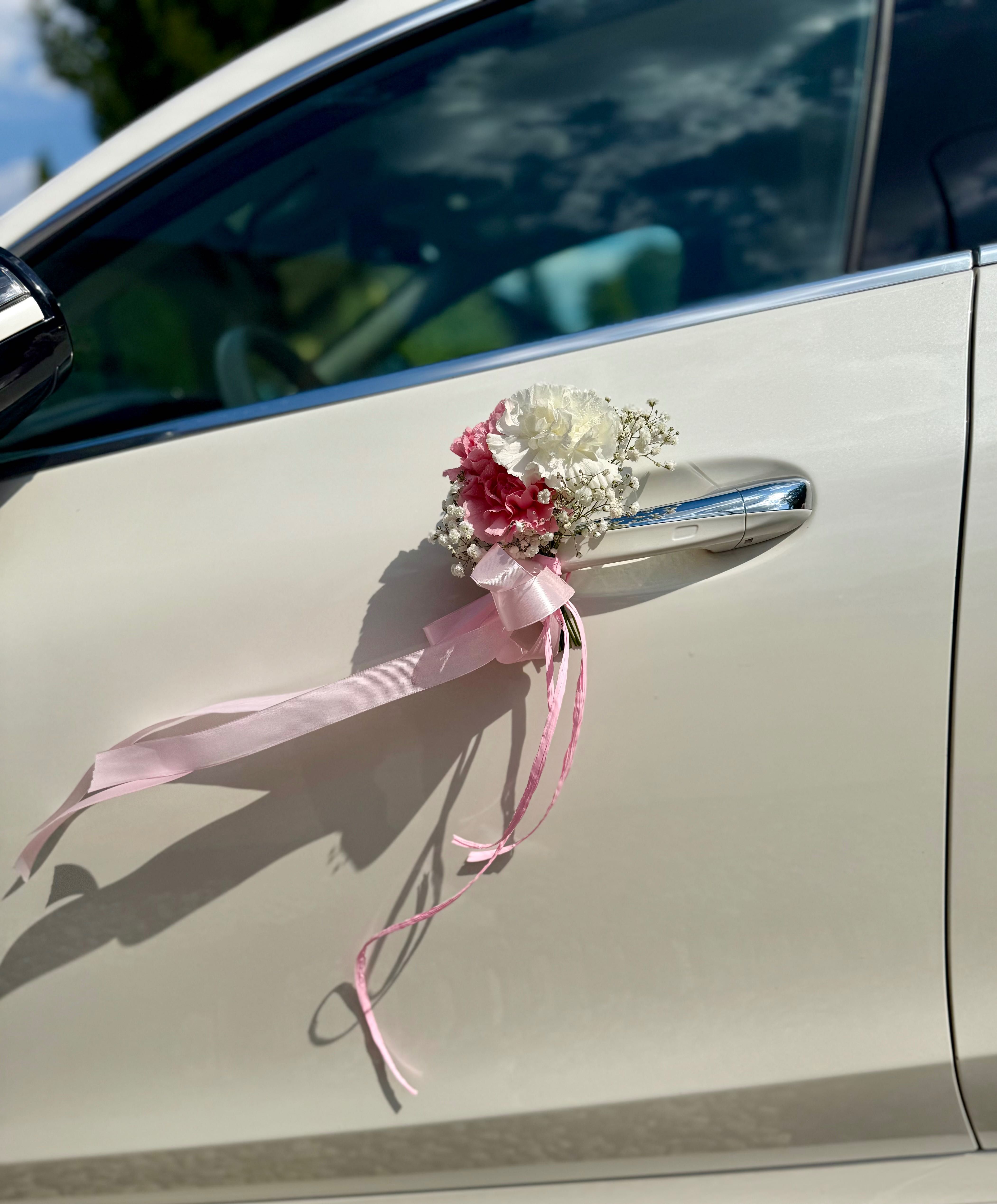 Wynajem auta do ślubu – biały Mercedes CLS