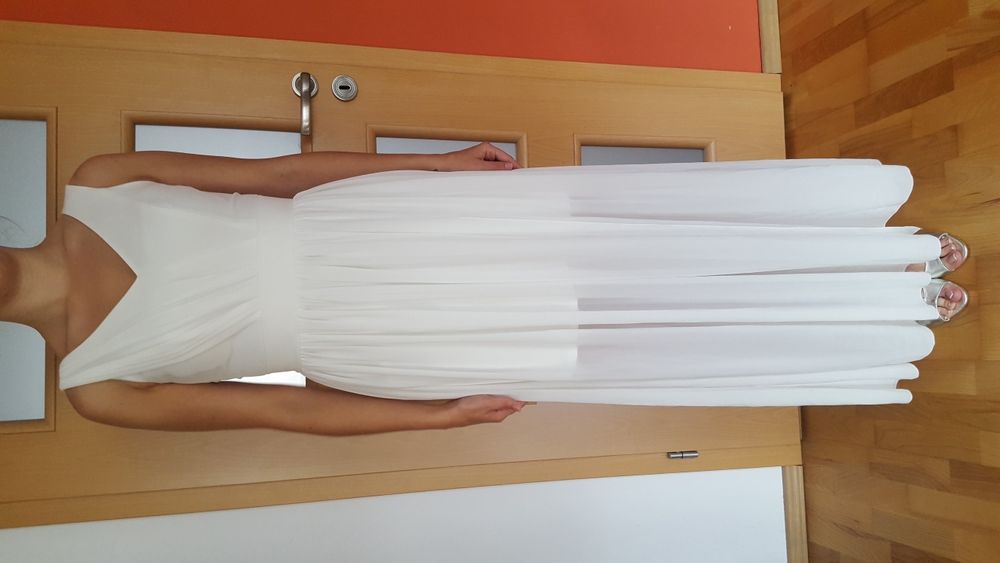 Sukienka długa biała rozmiar 38