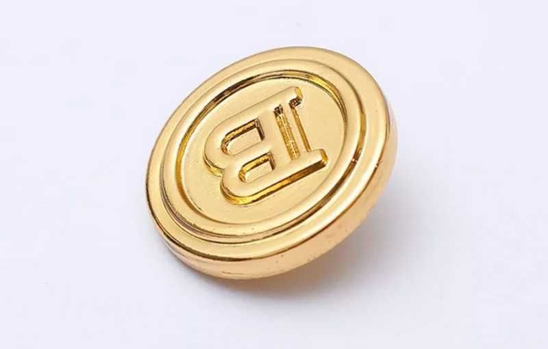 Guziki z logo Balmain złote 10szt 15mm