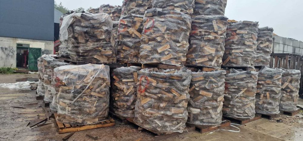 Drewno Kominkowe DĄB / BUK / BRZOZA - Pakowane 1,6 M3 / Drzewo / Opał