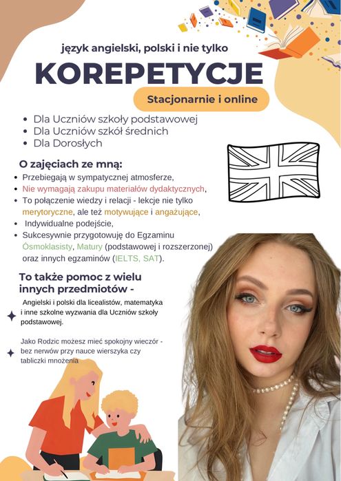 Język angielski - korepetycje online i stacjonarnie