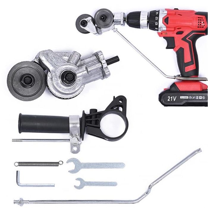 nożyce do cięcia blachy na wkrętarkę wiertarkę przystawka adapter